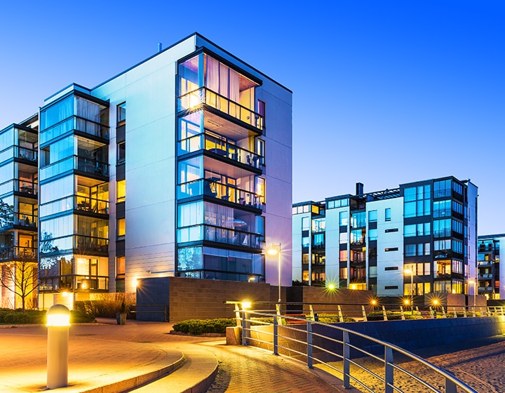 Modern buildings