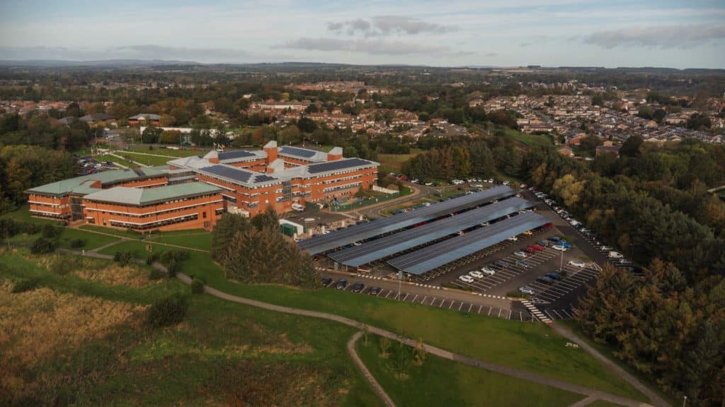 Northumberland County Council Solar car ports and car park