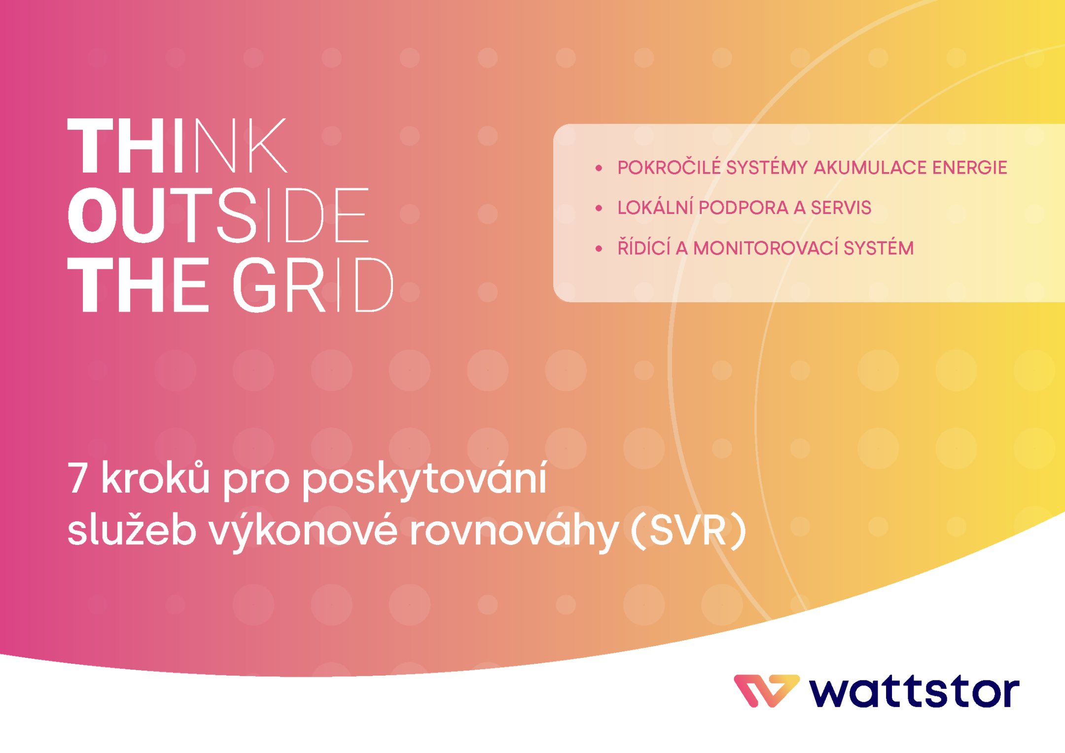 7 kroků pro poskytování služeb výkonové rovnováhy (SVR)